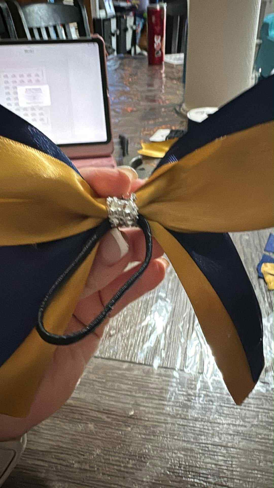 Custom 2 color cheer bow