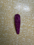 Purple glitter snap clip