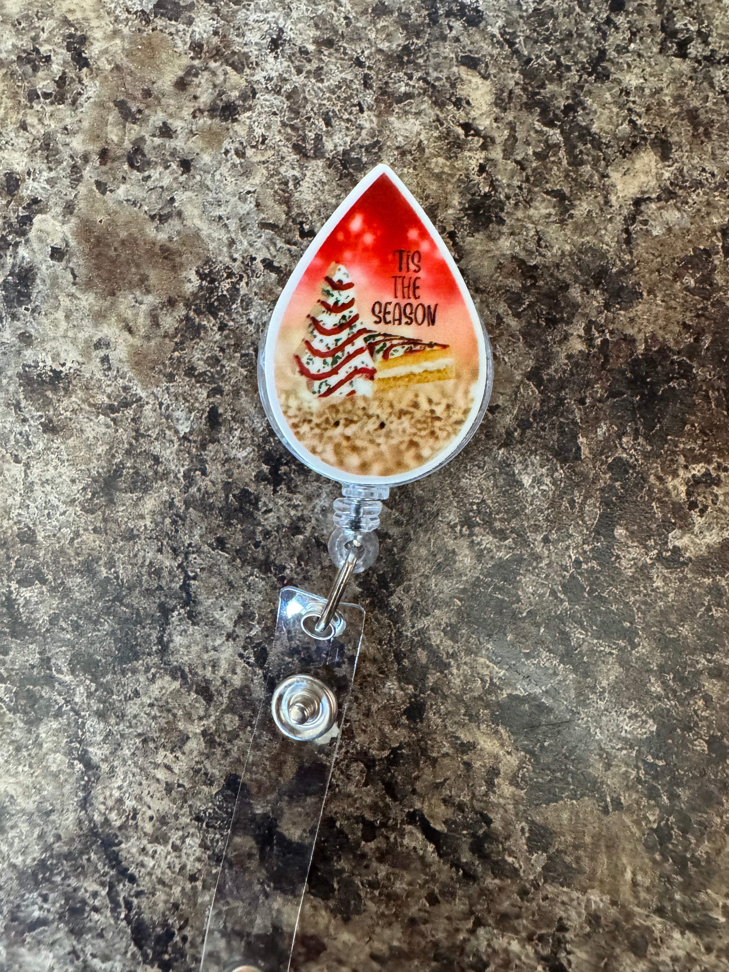 Christmas tree badge reel