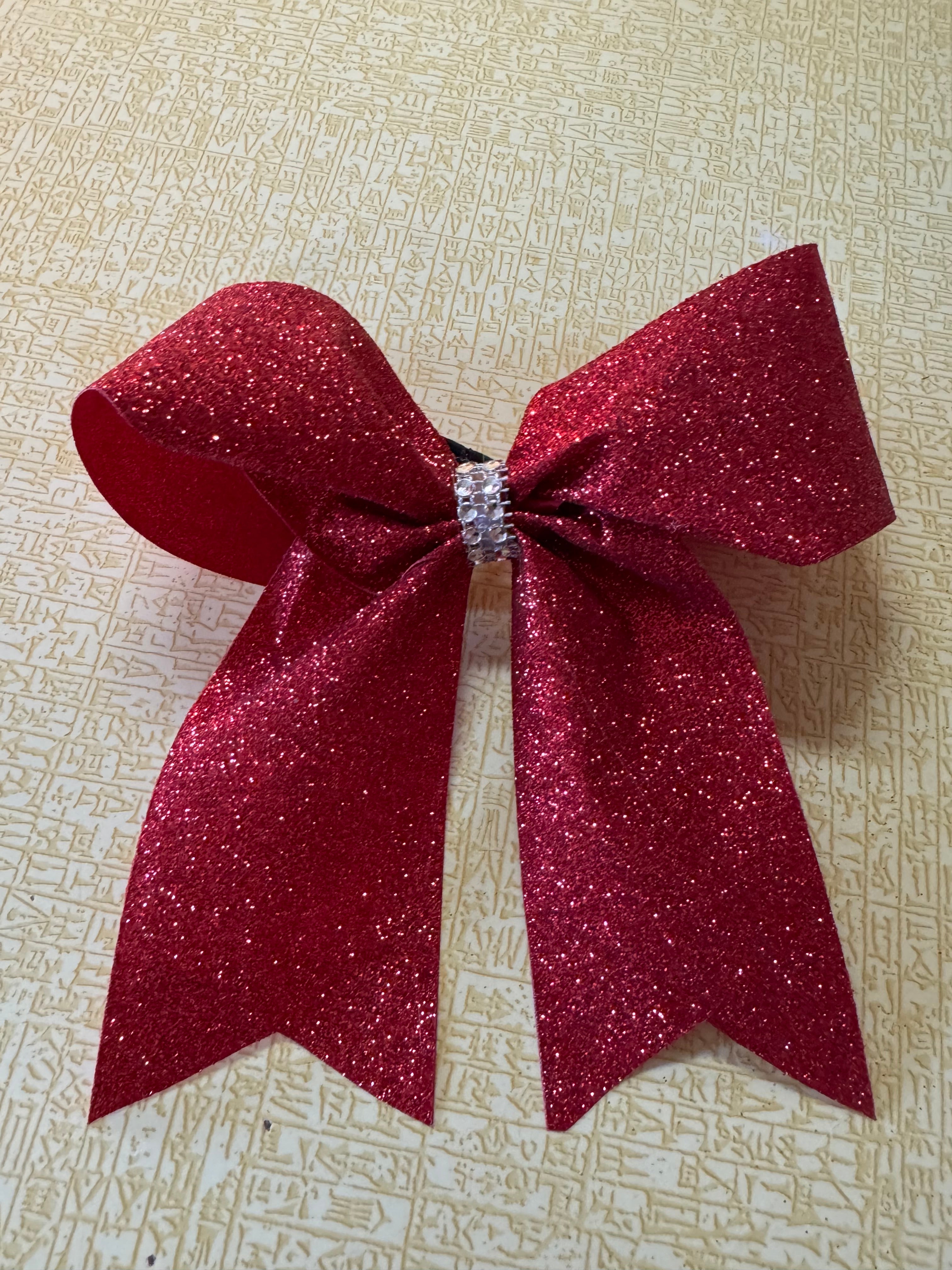 Red cheer bow