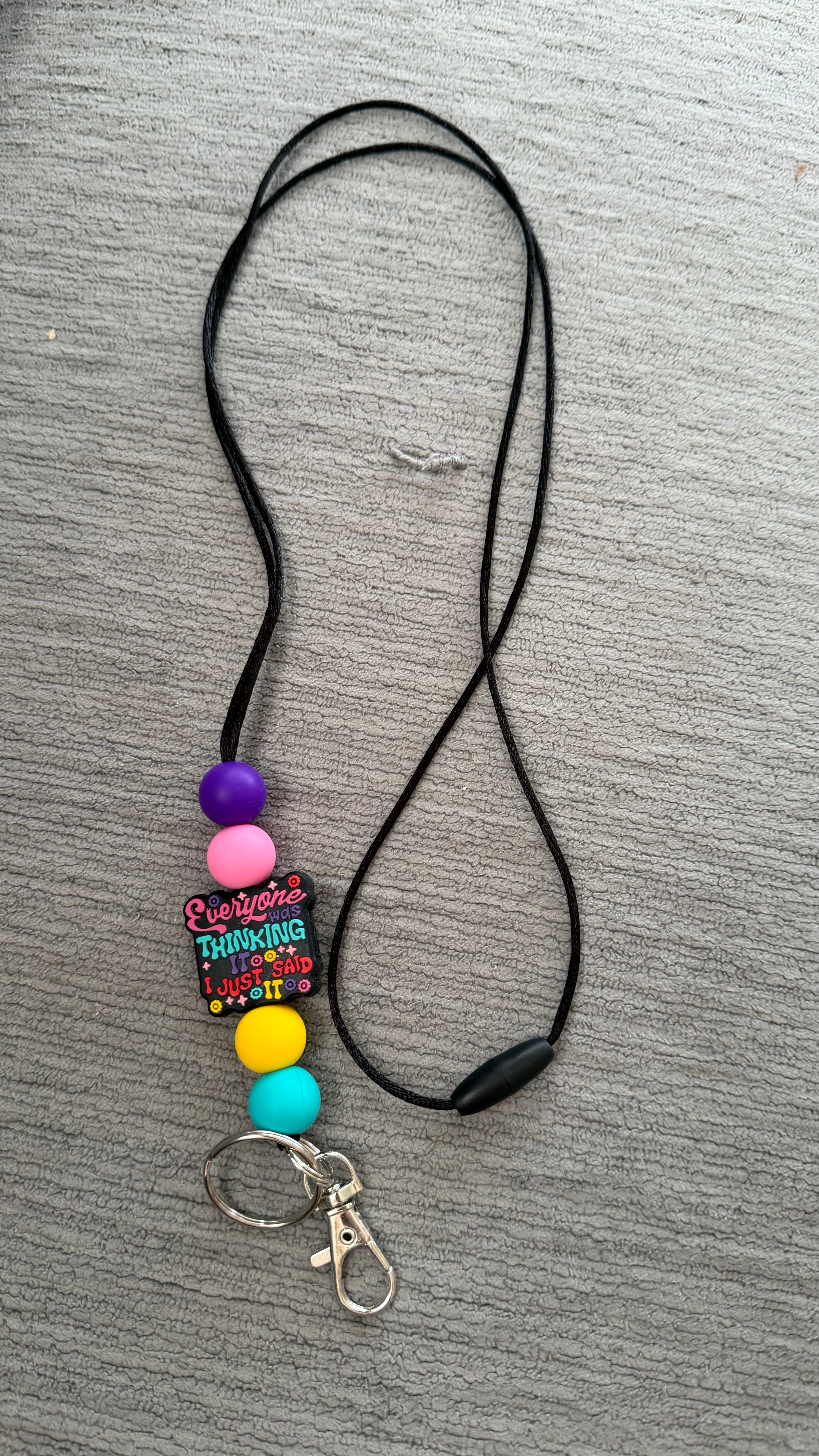Everyone thinking I just said it lanyard