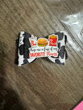 Chicken straw topper bow