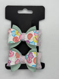 Convo hearts 2 piggy bow set