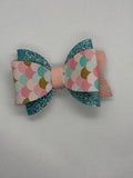 Pastel mermaid bow clip