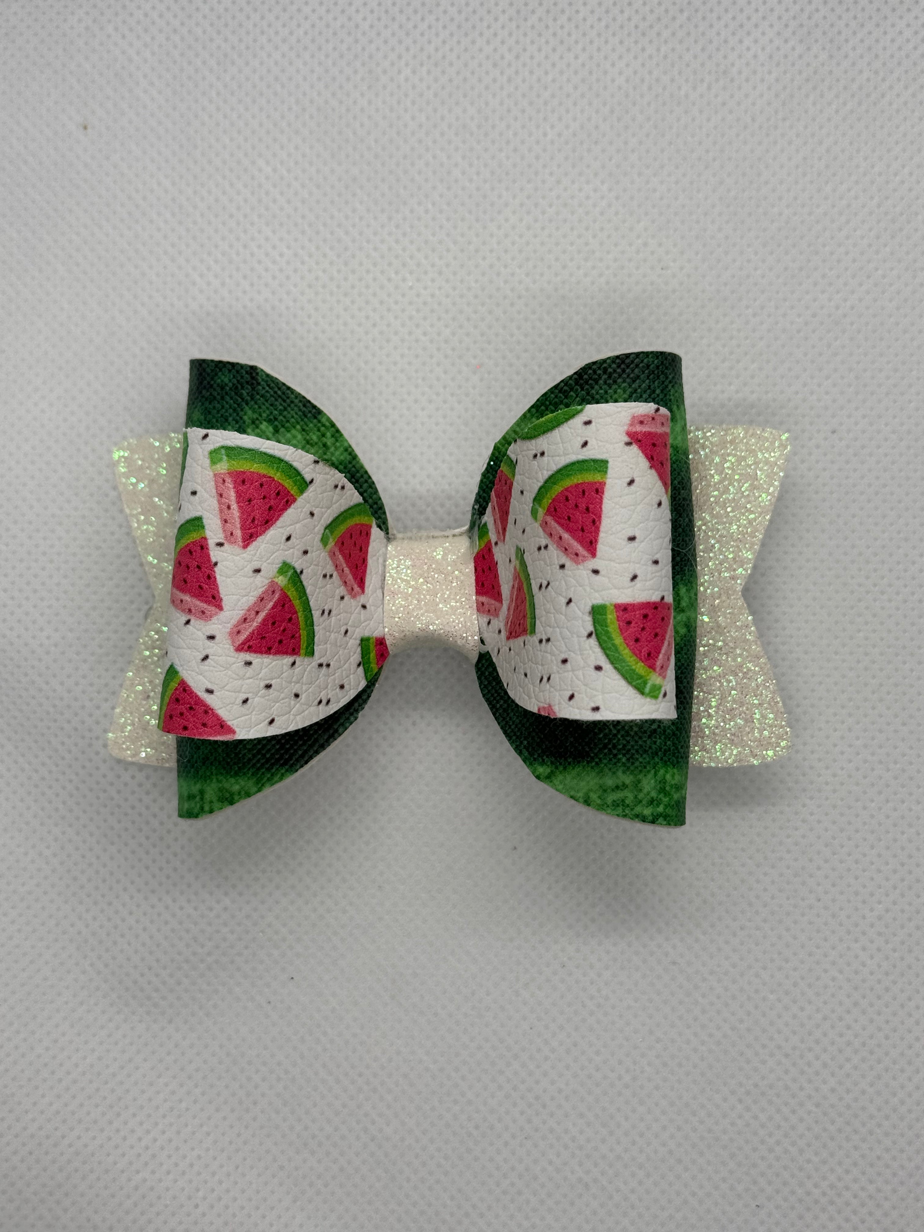 Watermelon bow clip