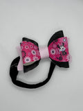 Pink flower headband