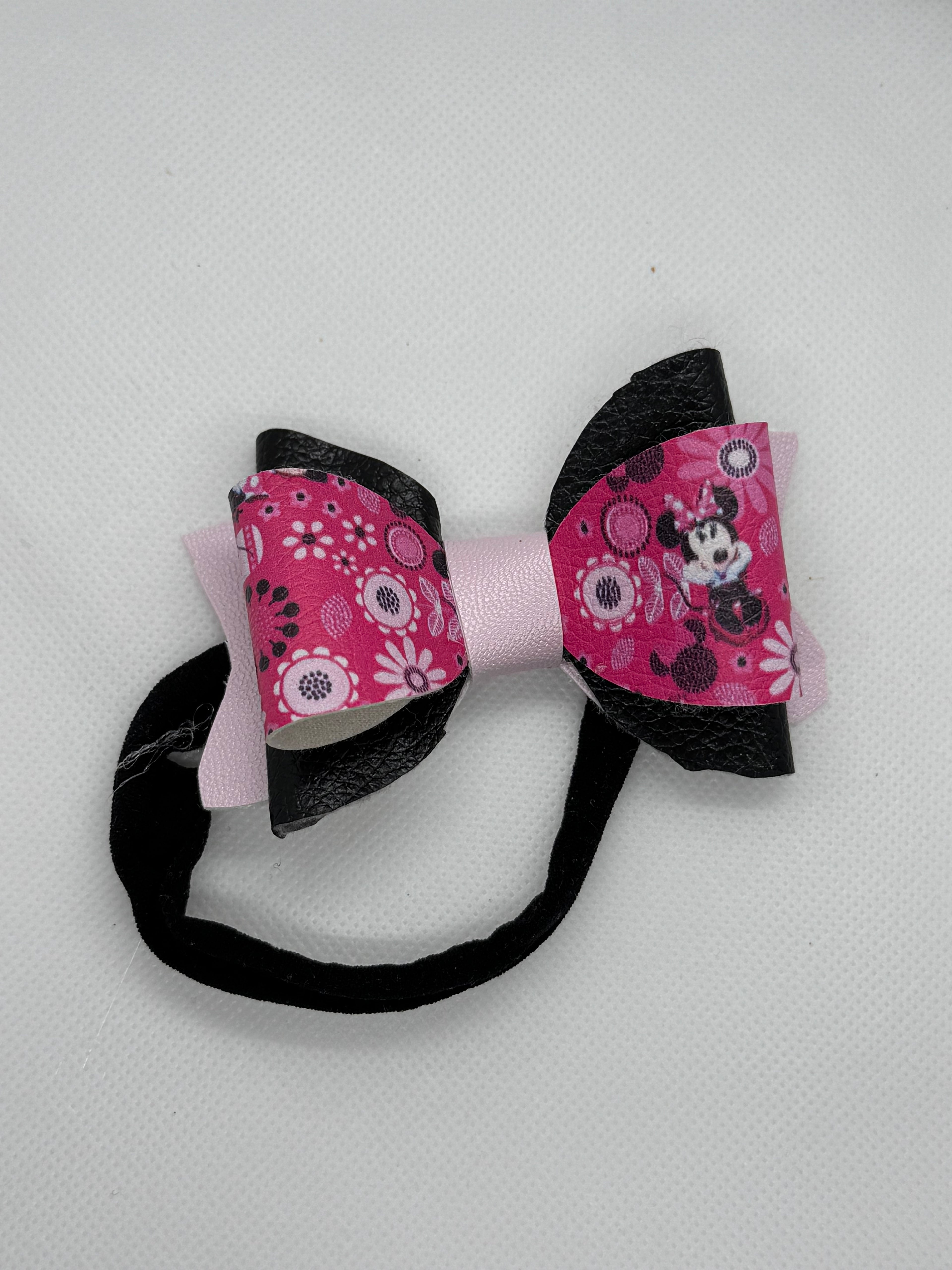 Pink flower headband