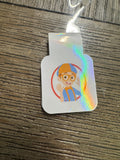 Blue and orange 1 bookmark