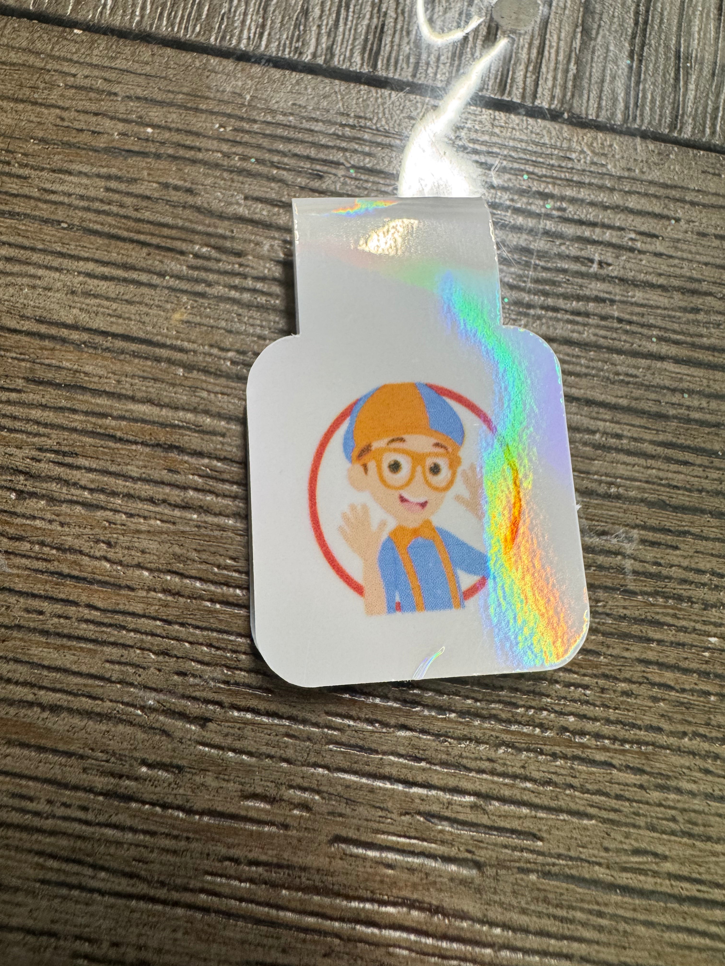 Blue and orange 1 bookmark