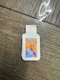 Blue and orange 3 bookmark