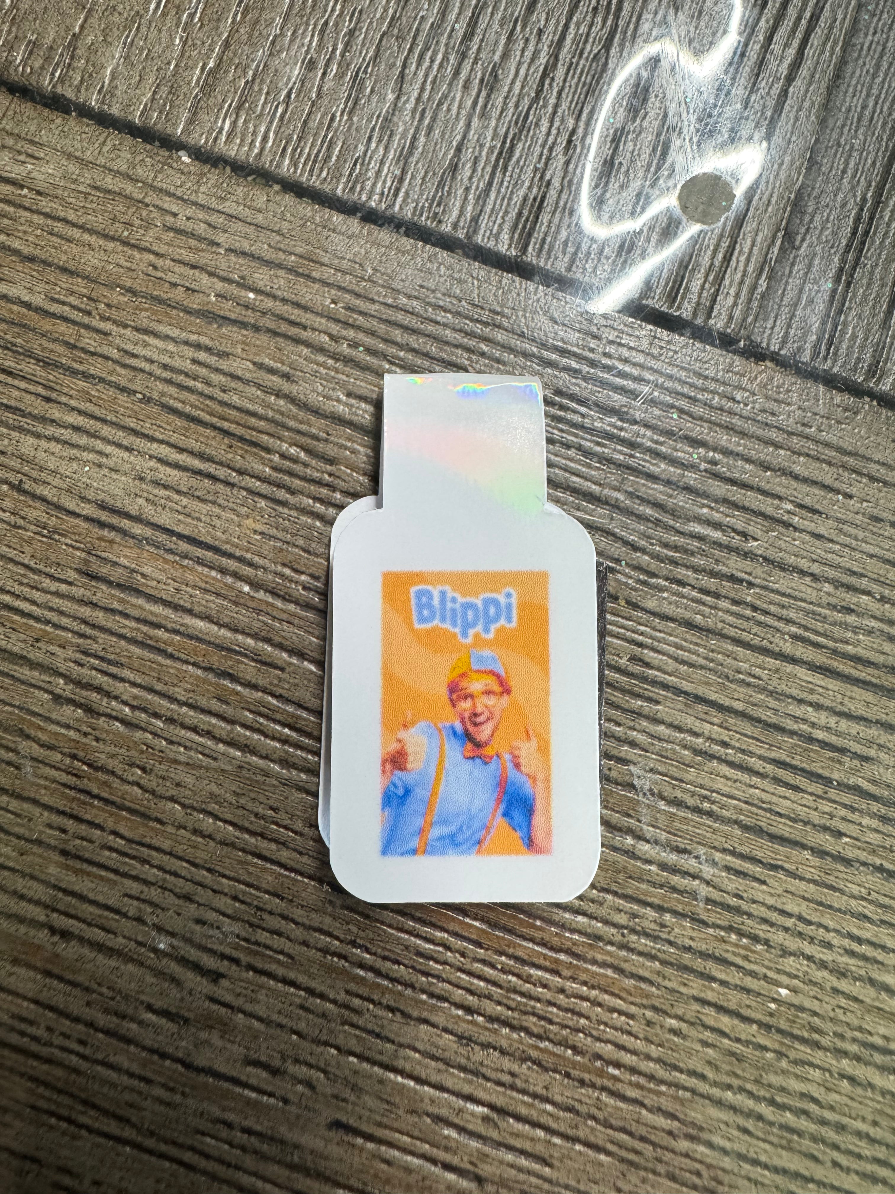 Blue and orange 3 bookmark