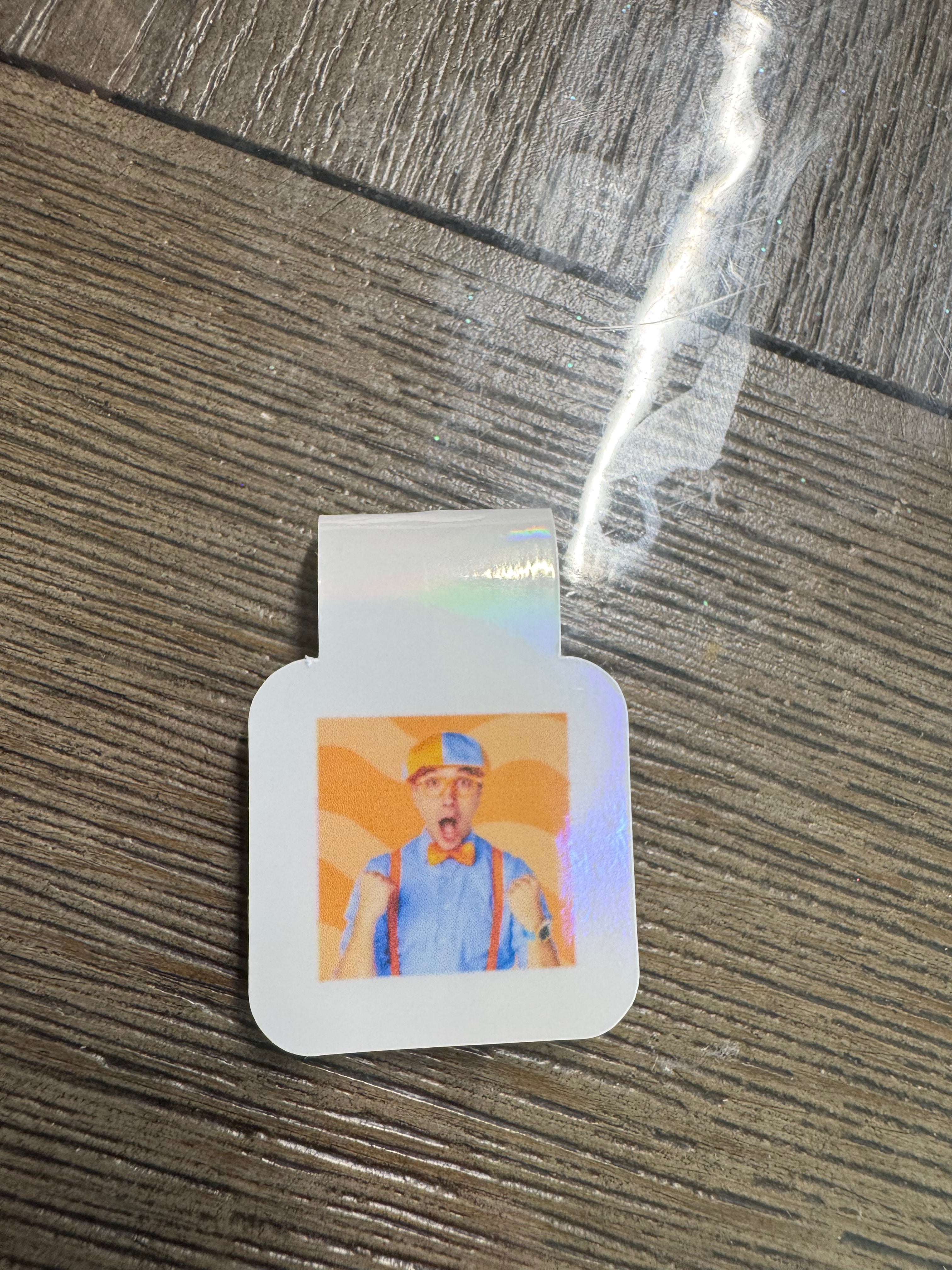 Blue and orange 4 bookmark