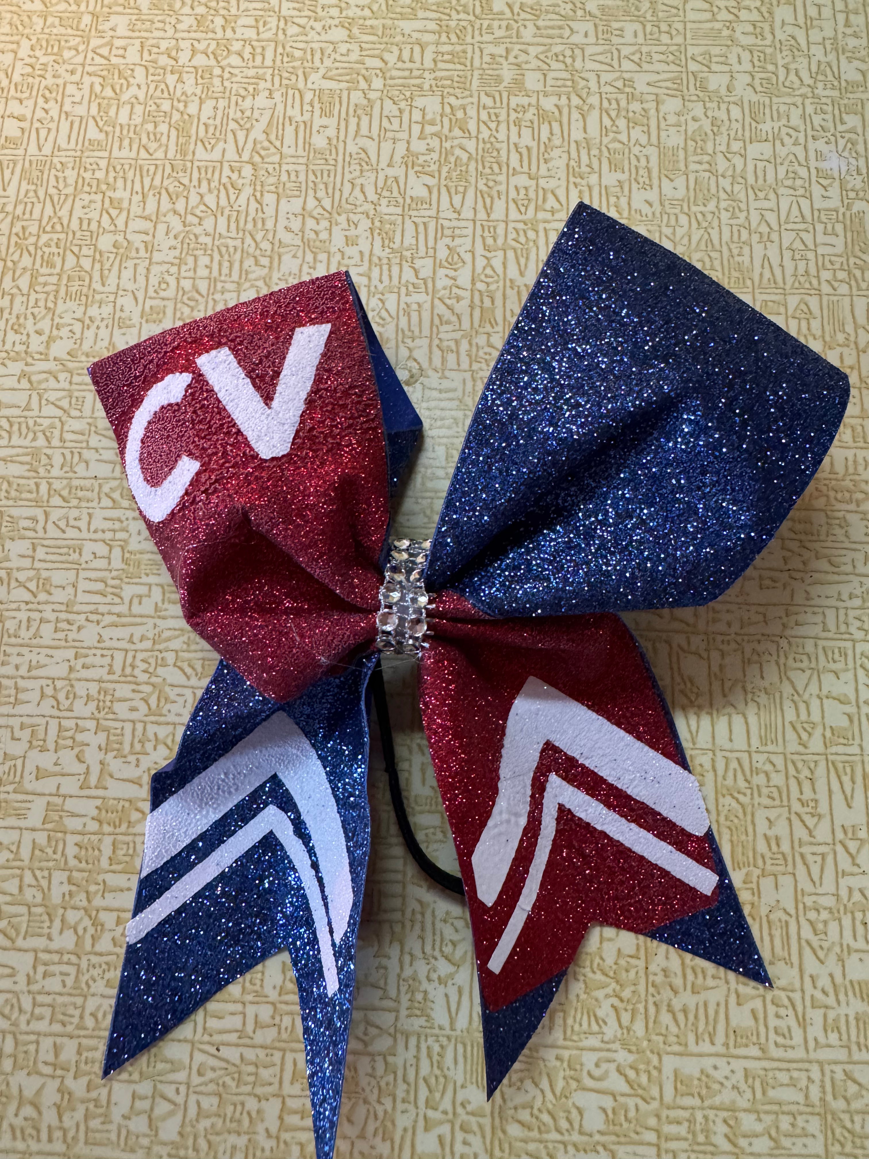CV glitter cheer bow