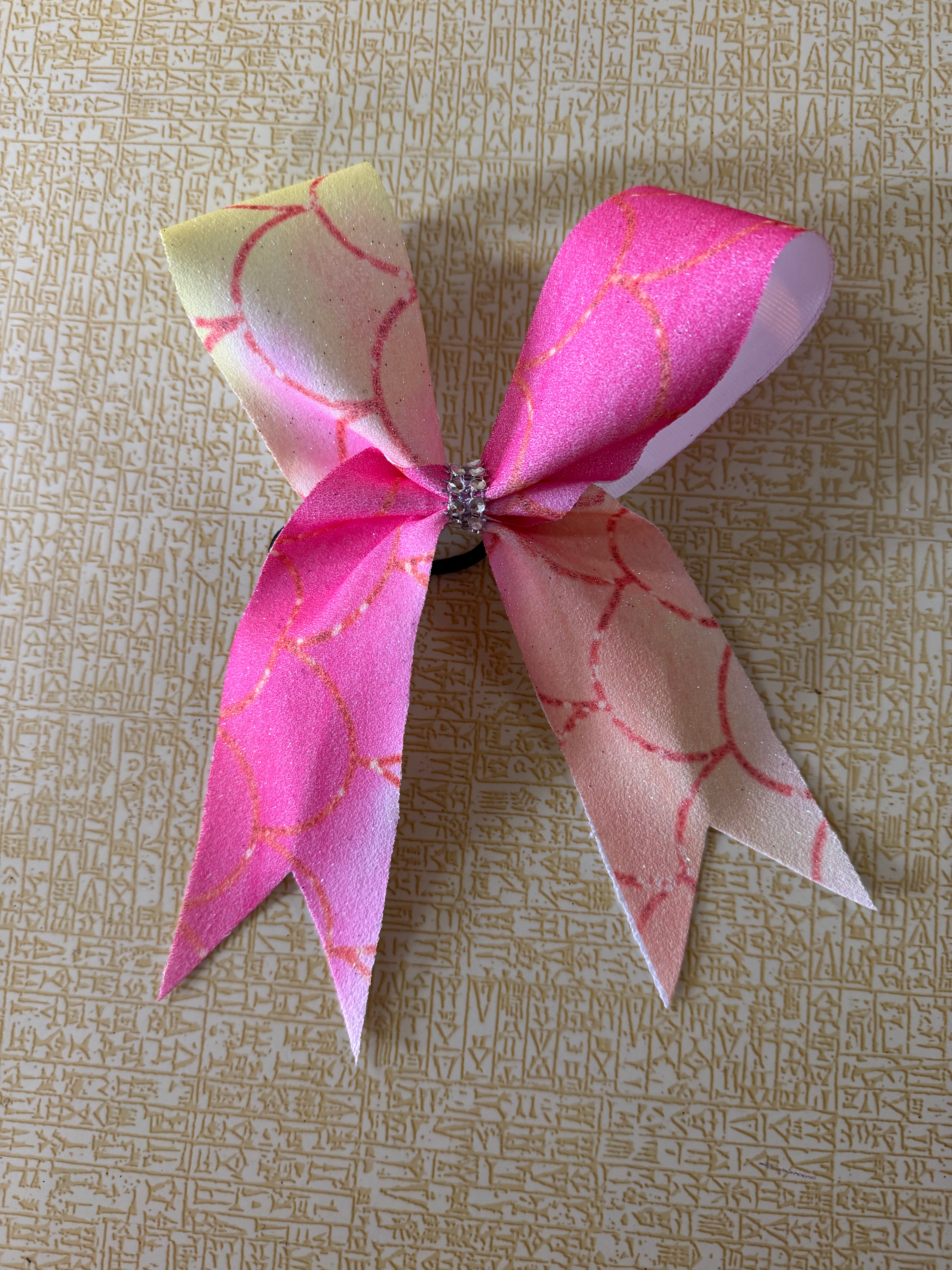 Mermaid scales  glitter cheer bow