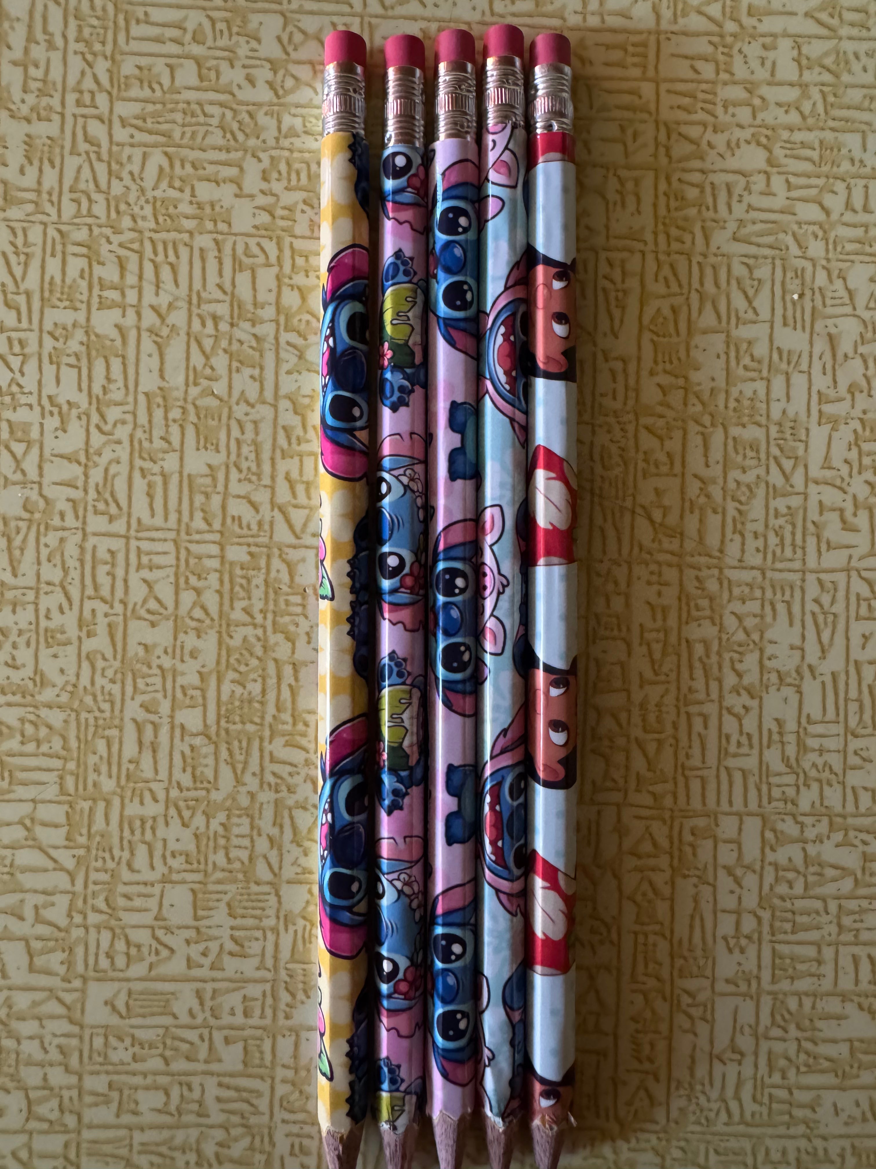 Girl and dog pencil set