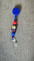 super minion beaded badge reel