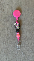 small business mama beaded badge reel