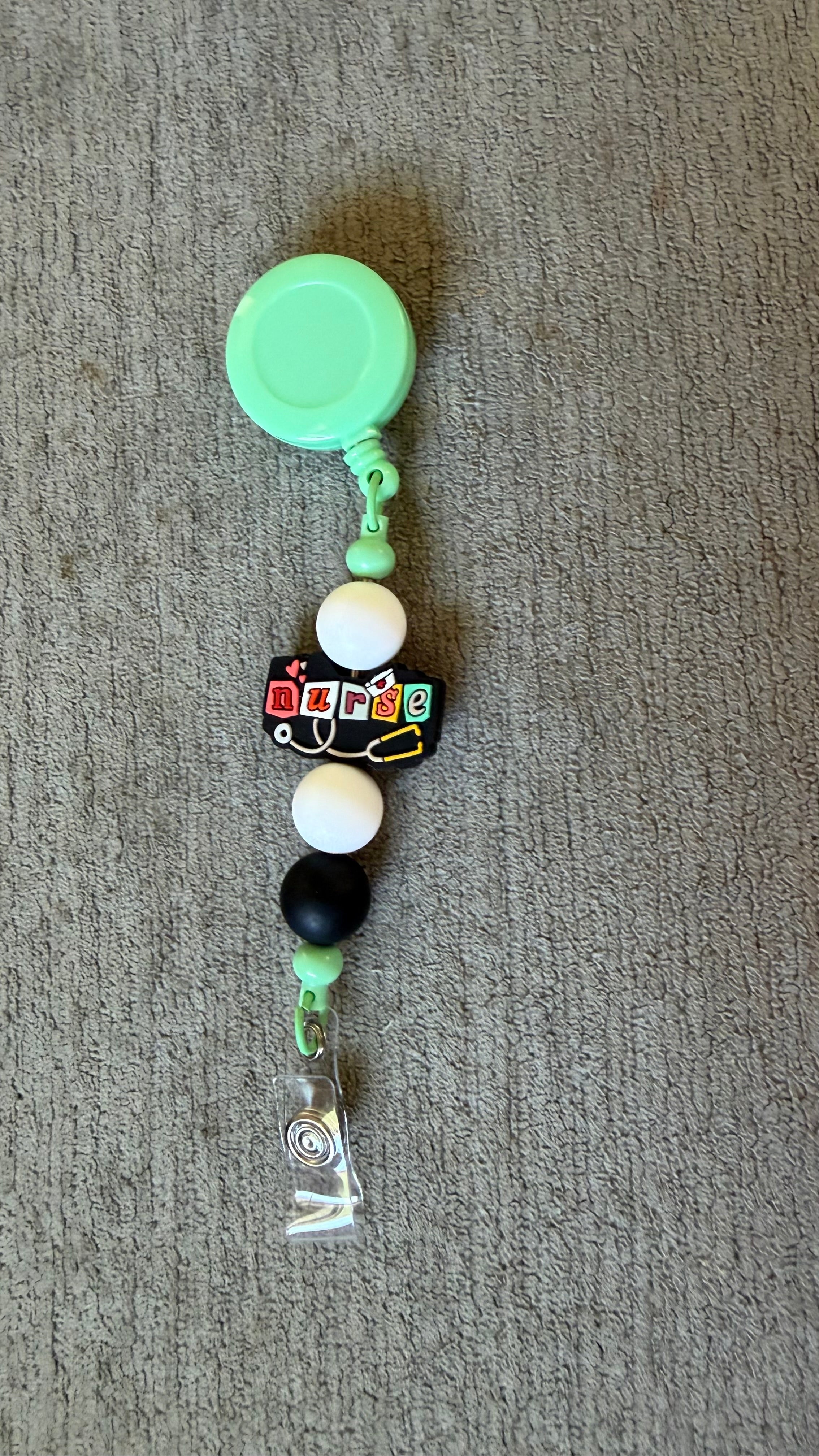 nurse beaded badge reel