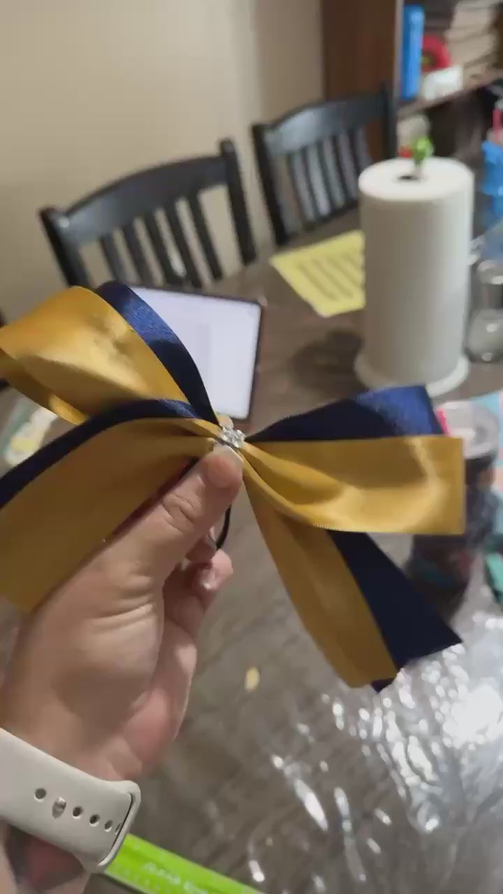 Custom 2 color cheer bow